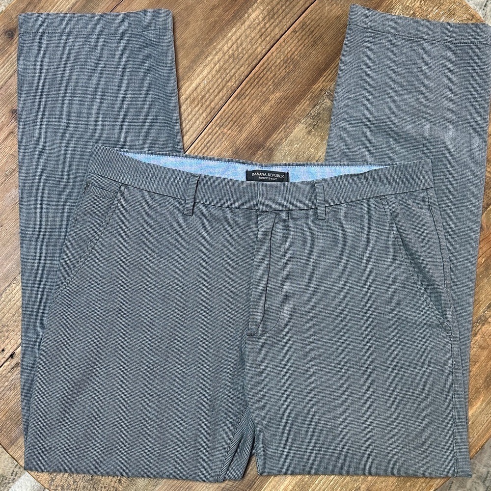 Banana‎ Republic Kentfield Pant Mens 31x30 Grey Flat Front Chinos